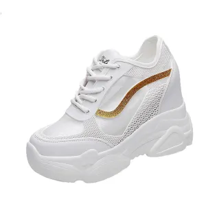 AshoreShop Womens High Platform Sneakers Chic Breathable Cool