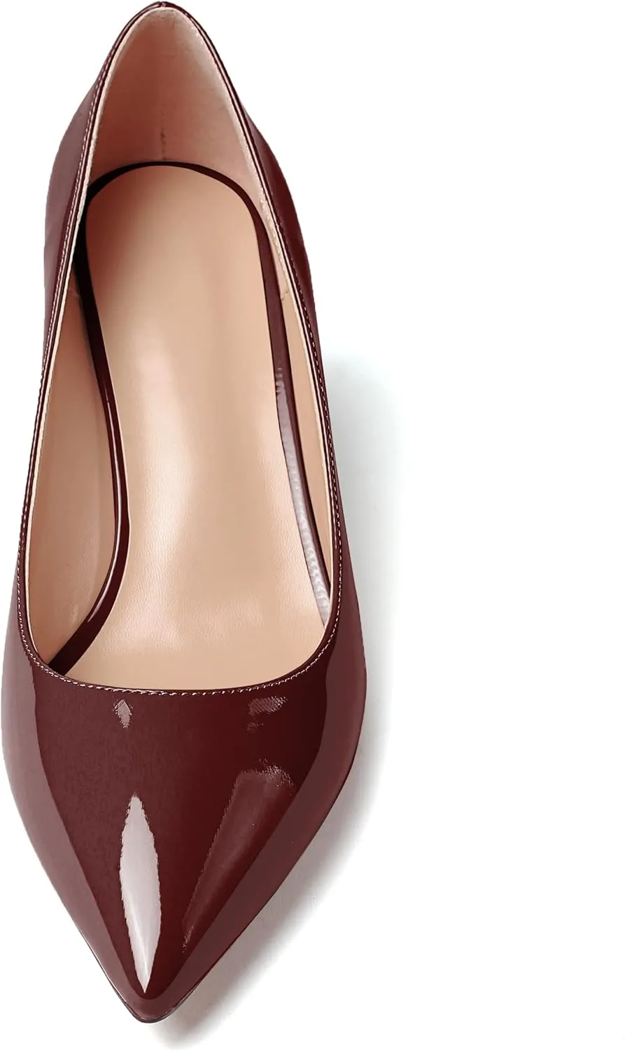 AUMOTED Women Kitten Heels Pumps Stiletto Slip On Pointed Toe 2.5 Inch Classic Court Shoes