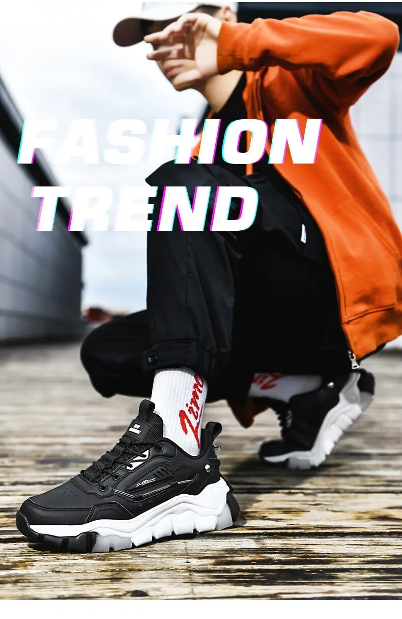 Autumn Men's Breathable Comfortable Height Increasing Sneakers Casual Shoes