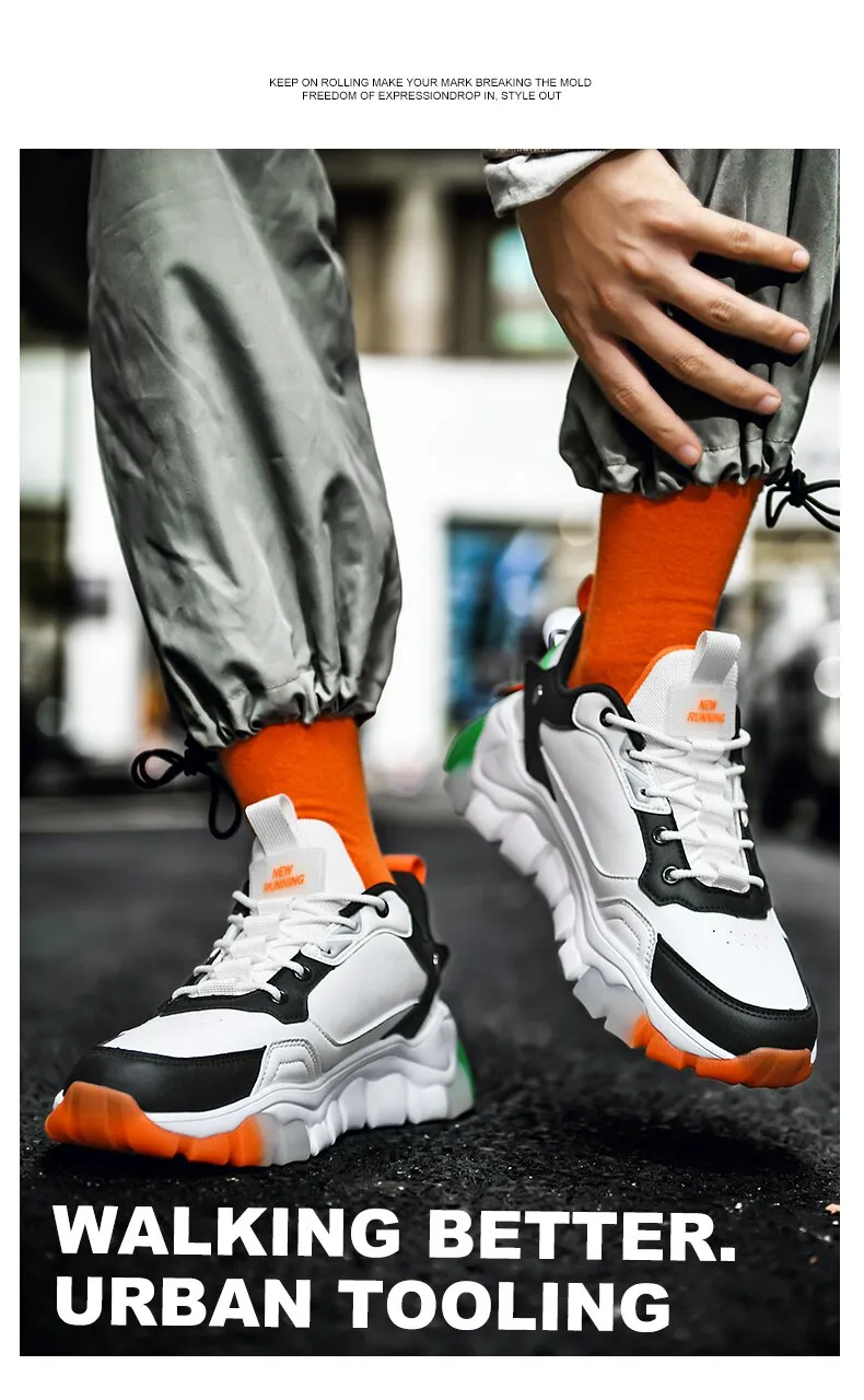 Autumn Men's Breathable Comfortable Height Increasing Sneakers Casual Shoes