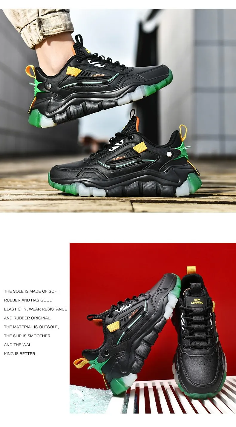 Autumn Men's Breathable Comfortable Height Increasing Sneakers Casual Shoes