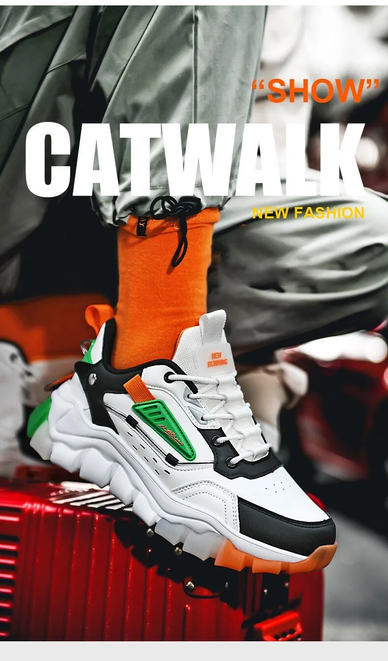Autumn Men's Breathable Comfortable Height Increasing Sneakers Casual Shoes