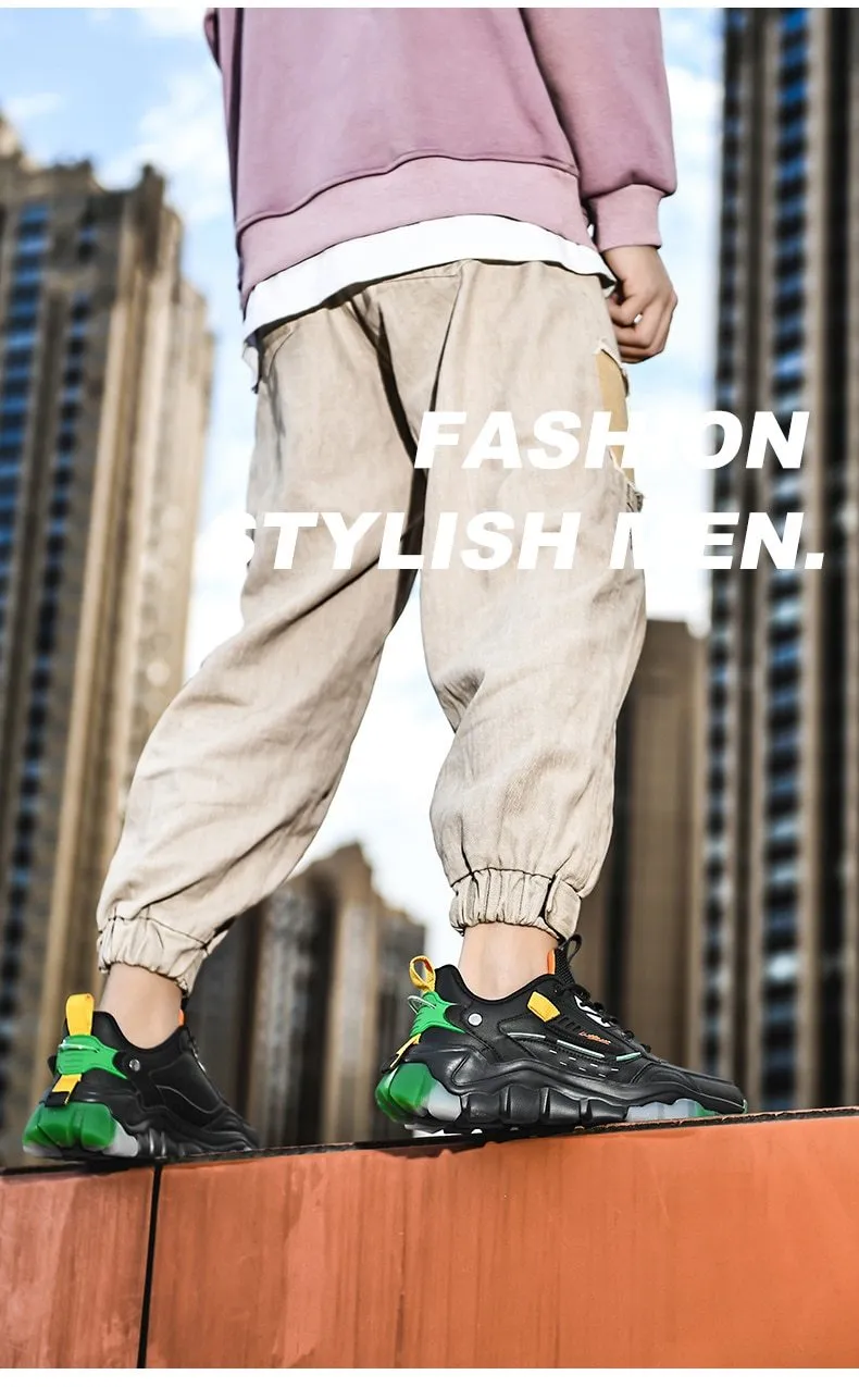 Autumn Men's Breathable Comfortable Height Increasing Sneakers Casual Shoes