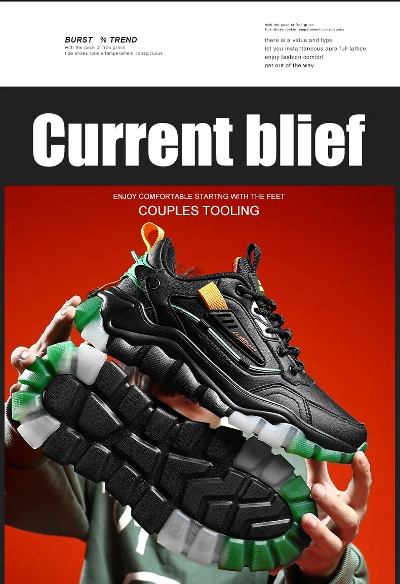 Autumn Men's Breathable Comfortable Height Increasing Sneakers Casual Shoes