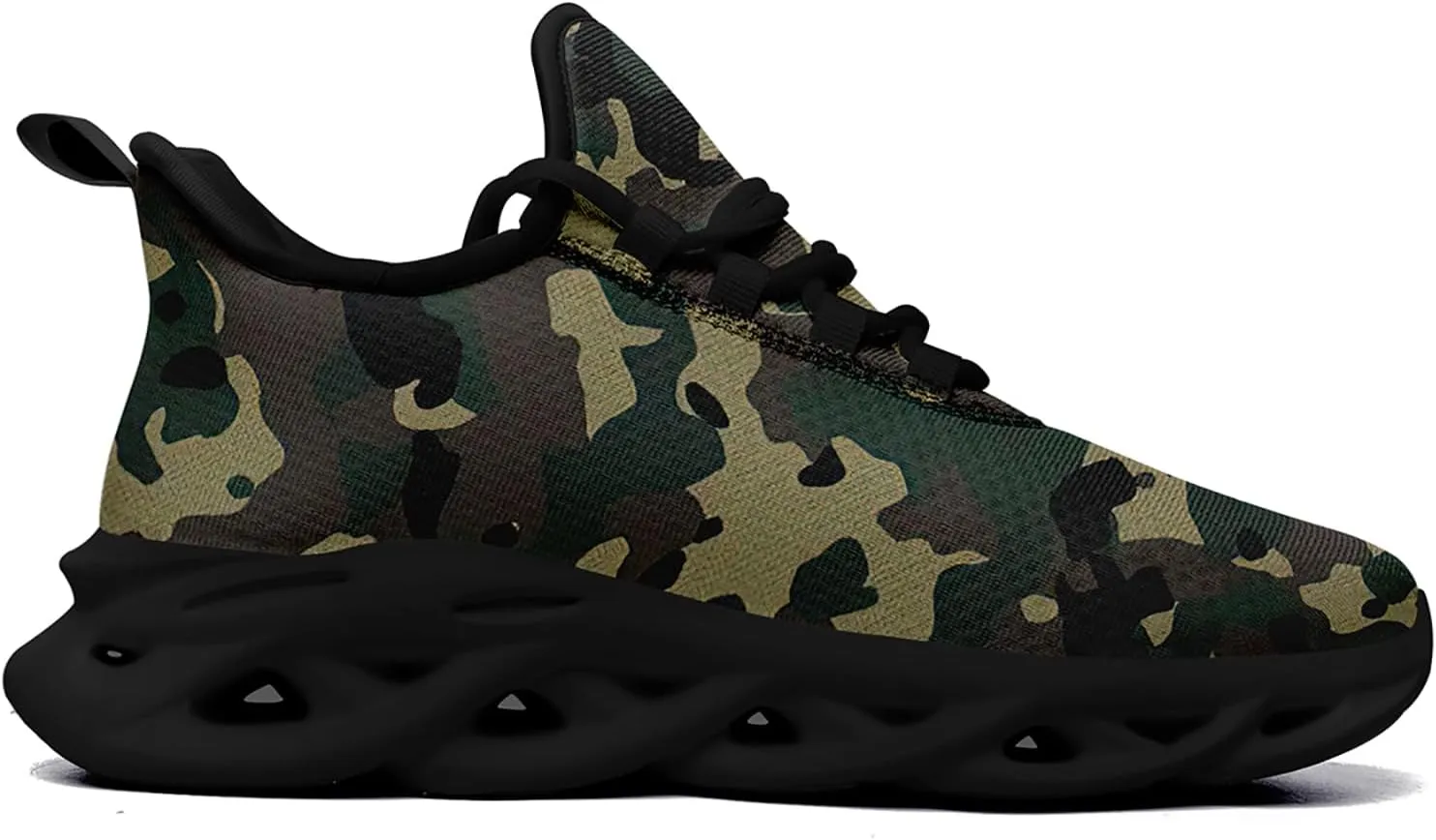 Camouflage Running Shoes for Men & Women Lightweight Breathable Sports Sneakers with Cushioned EVA Sole Trail, Jogging,Gym