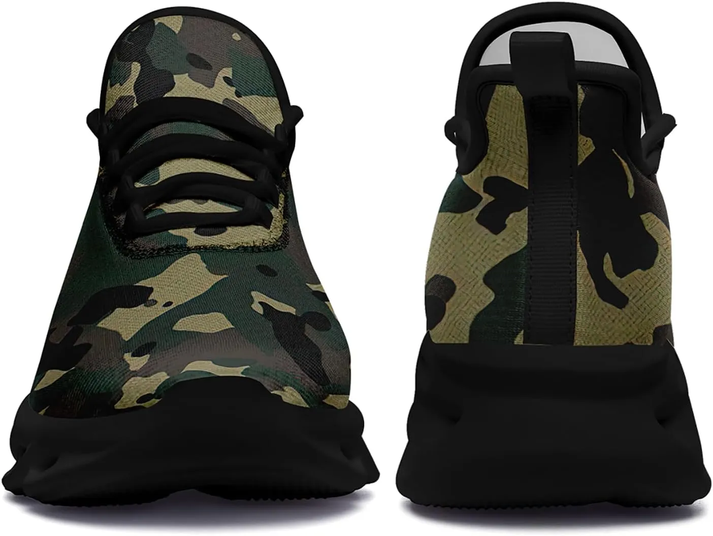 Camouflage Running Shoes for Men & Women Lightweight Breathable Sports Sneakers with Cushioned EVA Sole Trail, Jogging,Gym