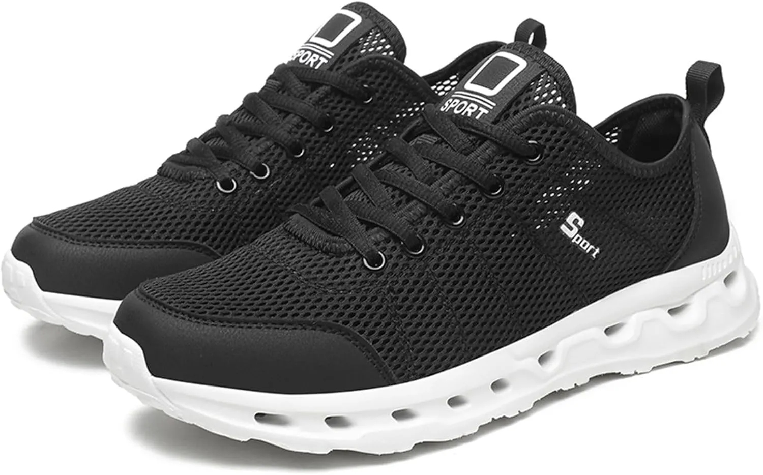 Casual Shoes Lace up Men Sneakers New Pattern Mesh in Breathable Comfortable Fashionable Simple Large Casual Sports