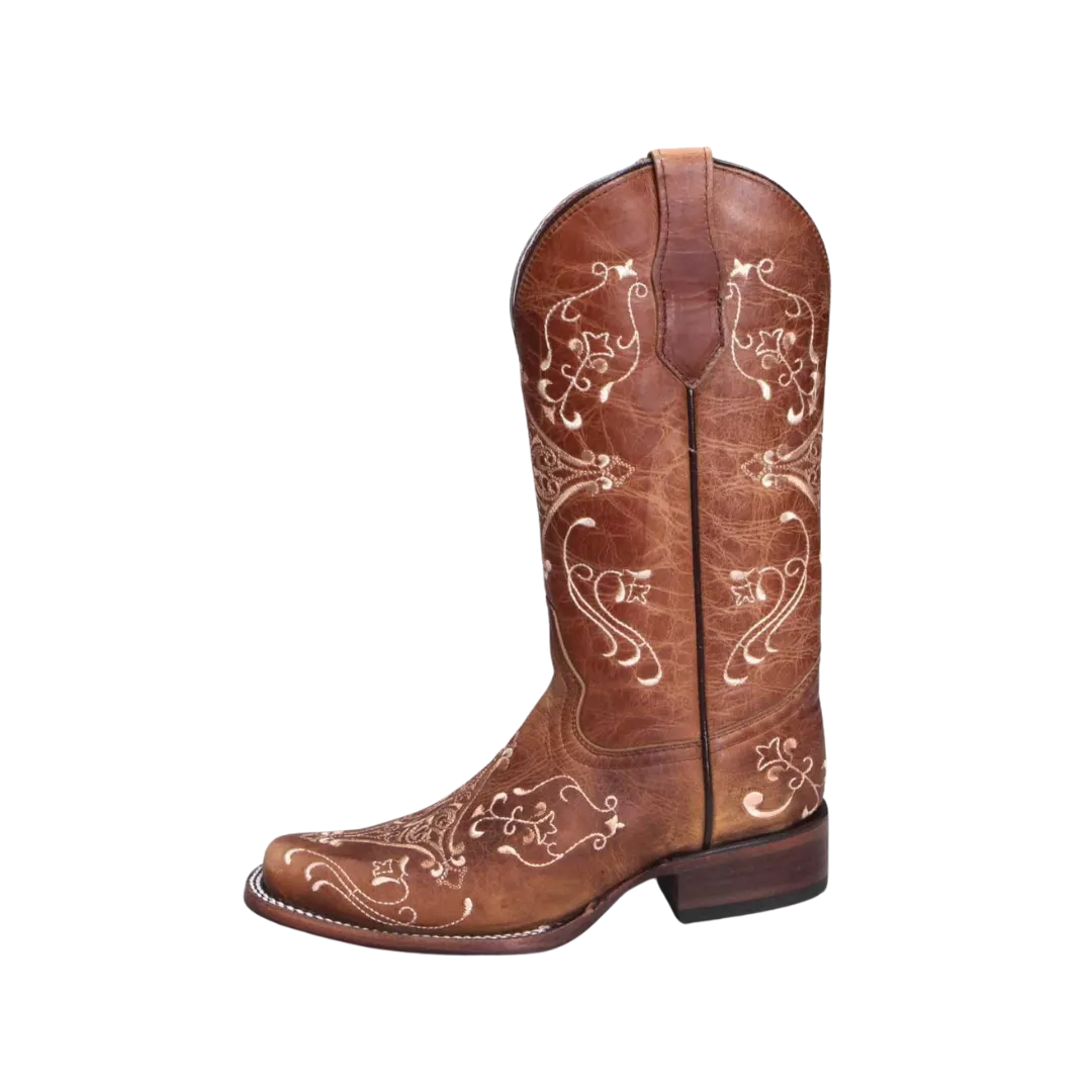 Circle Boots Women's G Embroidered Tan Cowboy Boots