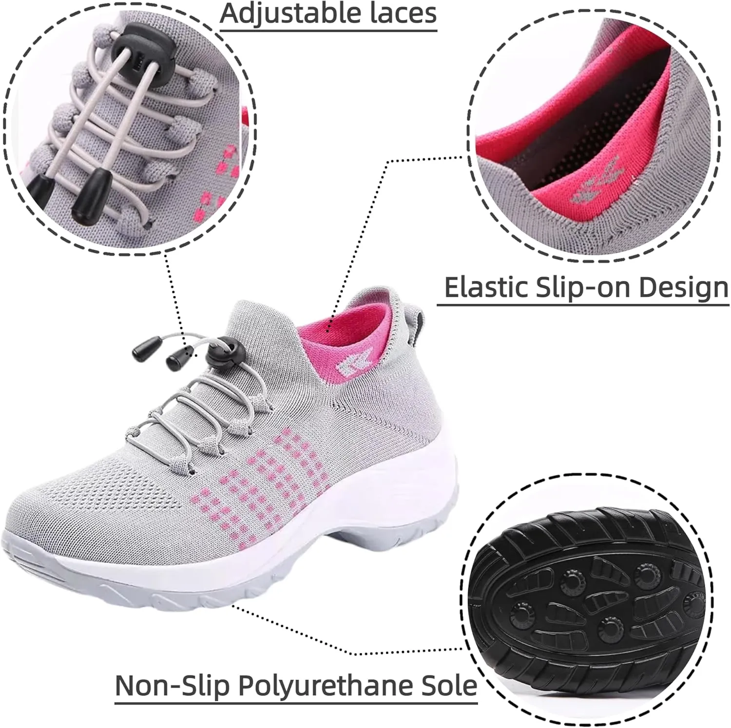 Comfortwear Ortho Shoes for Women Orthopedic Fashion Supportive Cushioned Walking Shoes with Arch Support Soft Casual Sneakers