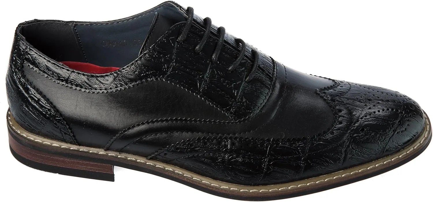 conrad03 Mens Oxford Lace-Up Dress-Shoes