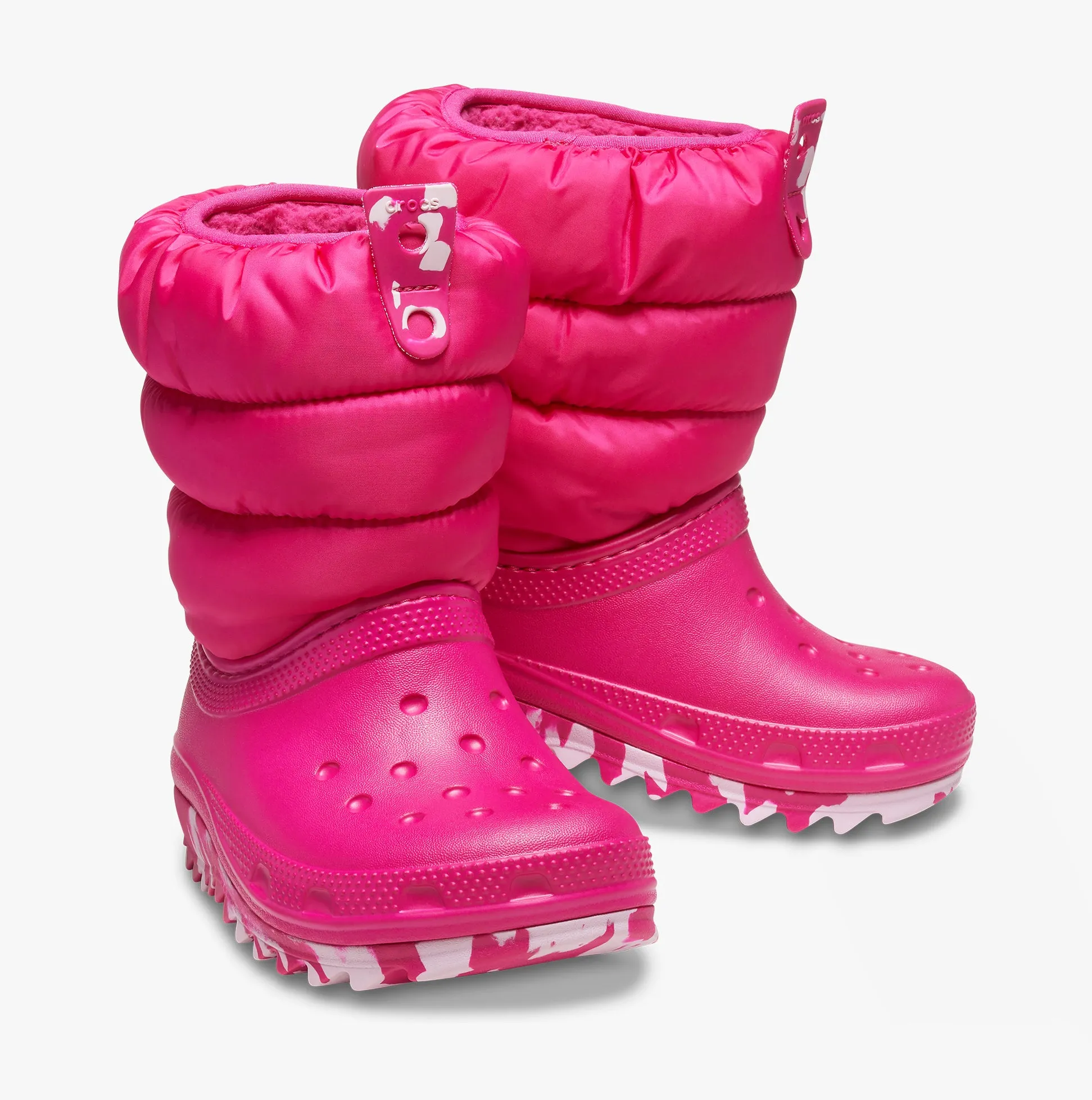 Crocs 207684-6X0 CLASSIC NEO PUFF Kids Boots Candy Pink