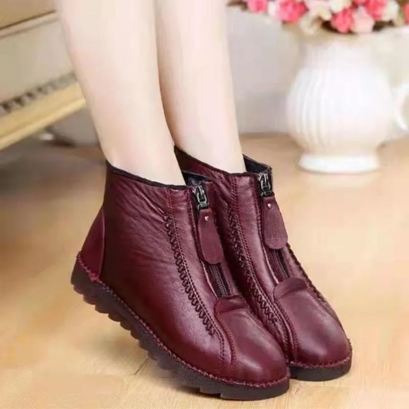 Cuzcare Orthopedic Women Boots Arch Support Warm Water-Resistant Ankle Boot