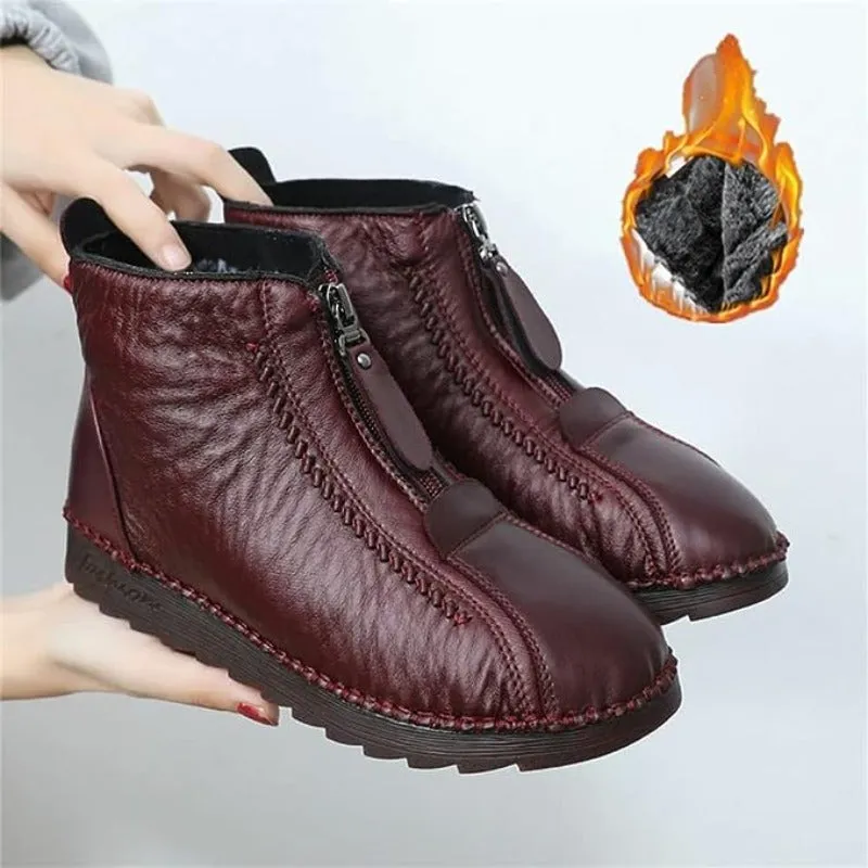 Cuzcare Orthopedic Women Boots Arch Support Warm Water-Resistant Ankle Boot