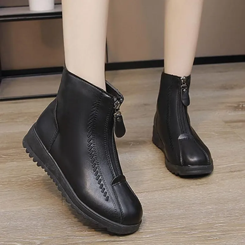 Cuzcare Orthopedic Women Boots Arch Support Warm Water-Resistant Ankle Boot