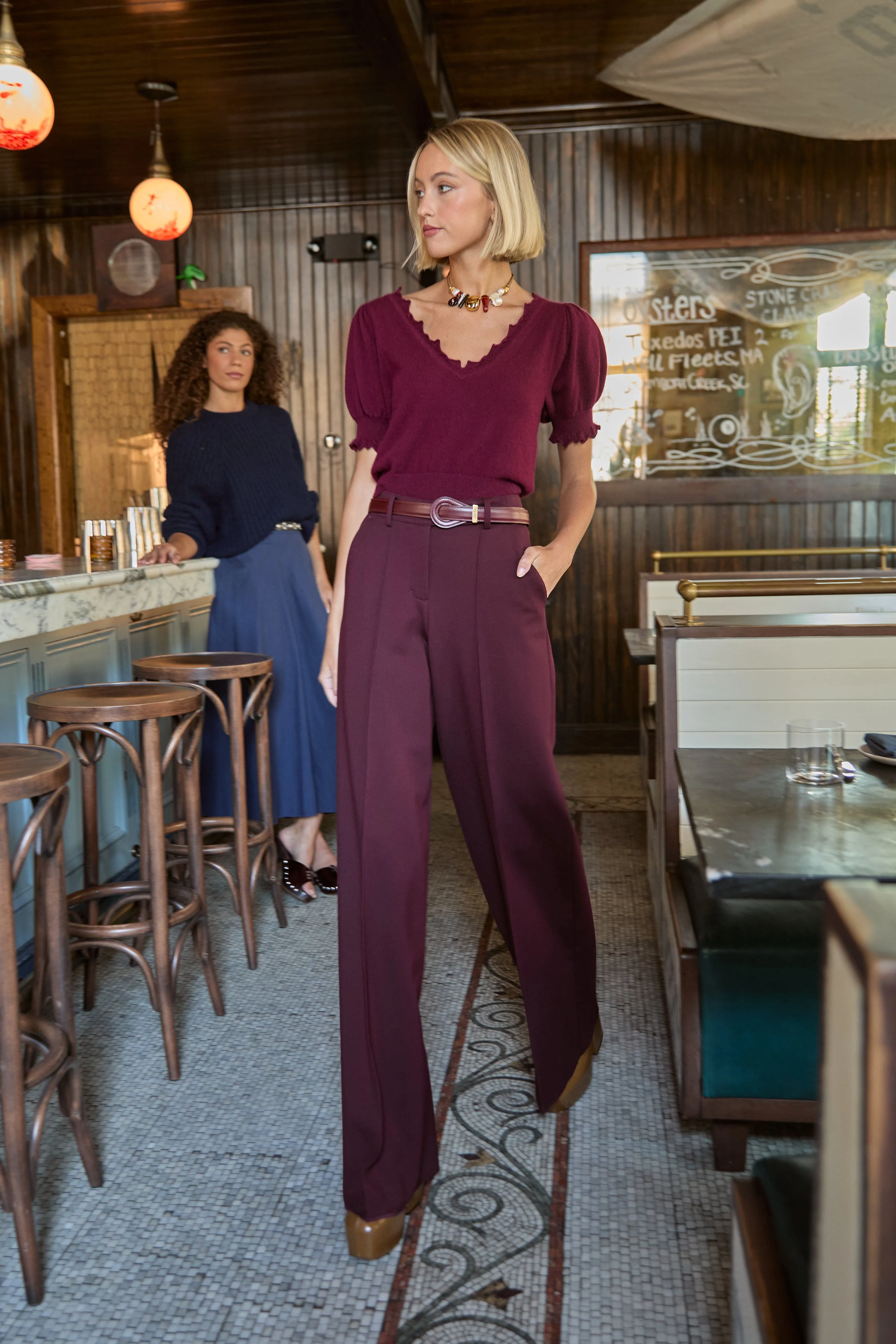 Emotional Essence Pants in Dark Burgundy