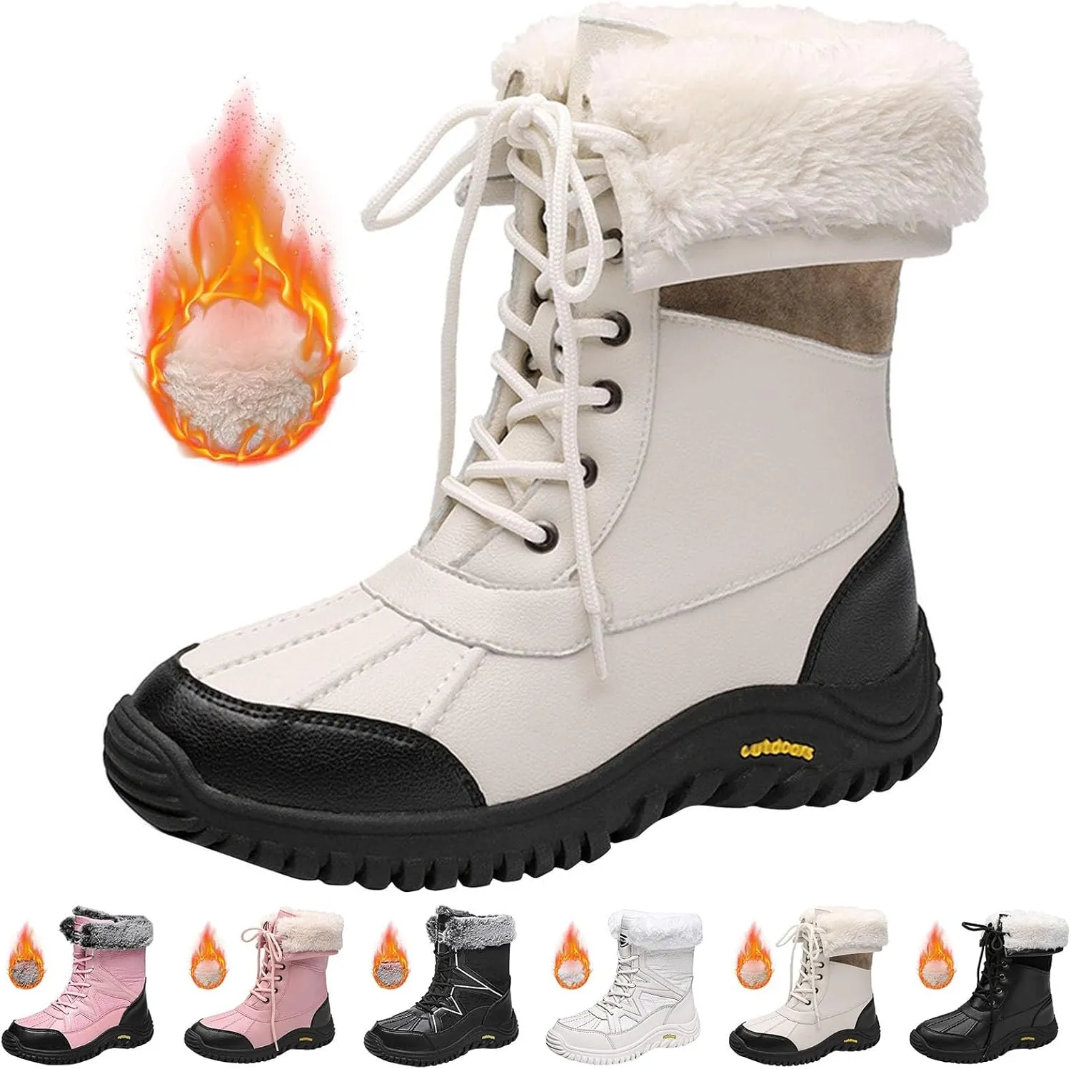 Extra Wide Width Boots for Women Snow Slip Boots For Women Snow Boots aterproof Warm Snow Boots for Women