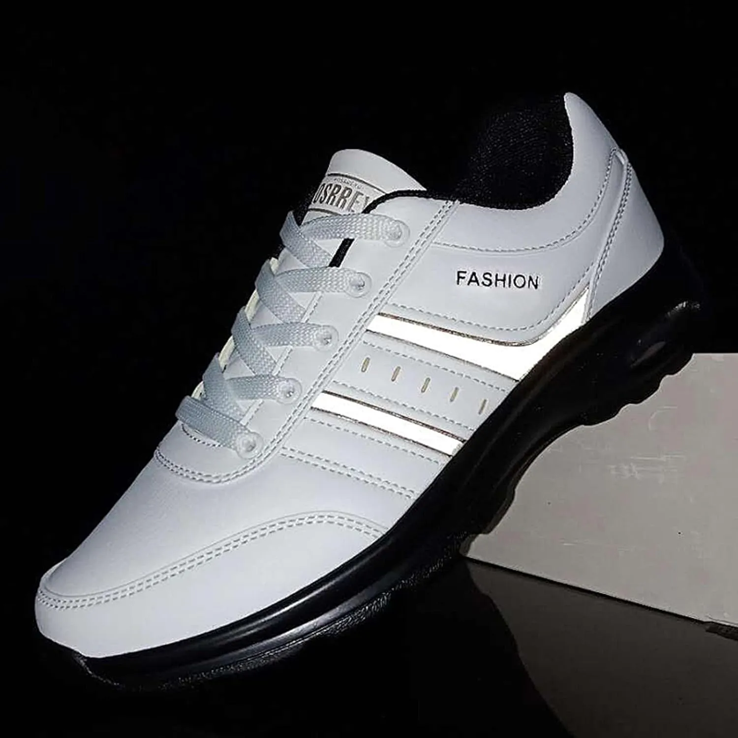 Fashion Sneakers Shoes Men Casual Simple Leather Night Reflective Travel Running Plus Size Sneakers Casual Shoes