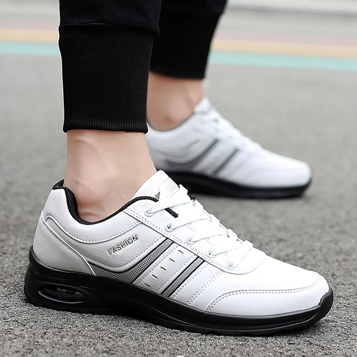 Fashion Sneakers Shoes Men Casual Simple Leather Night Reflective Travel Running Plus Size Sneakers Casual Shoes