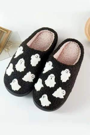 Halloween Ghost Fuzzy Fleece Slipper