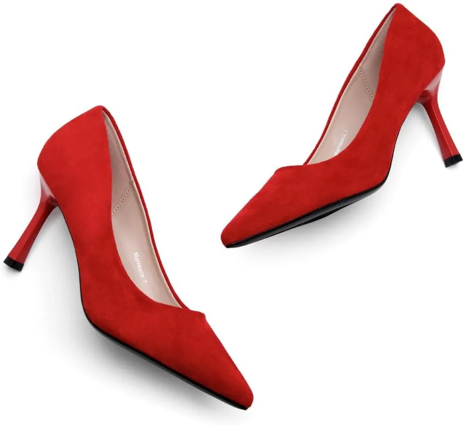 Herstyle Women's 3 Inch Stiletto Pumps ?C Comfortable Classic Pointed Closed Toe High Heels for Women, Fashionable Dressy Elegant Work Office Wedding Shoes