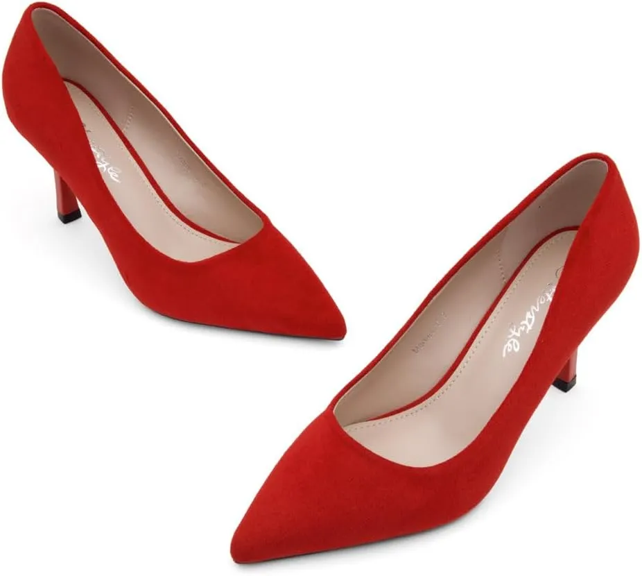 Herstyle Women's 3 Inch Stiletto Pumps ?C Comfortable Classic Pointed Closed Toe High Heels for Women, Fashionable Dressy Elegant Work Office Wedding Shoes