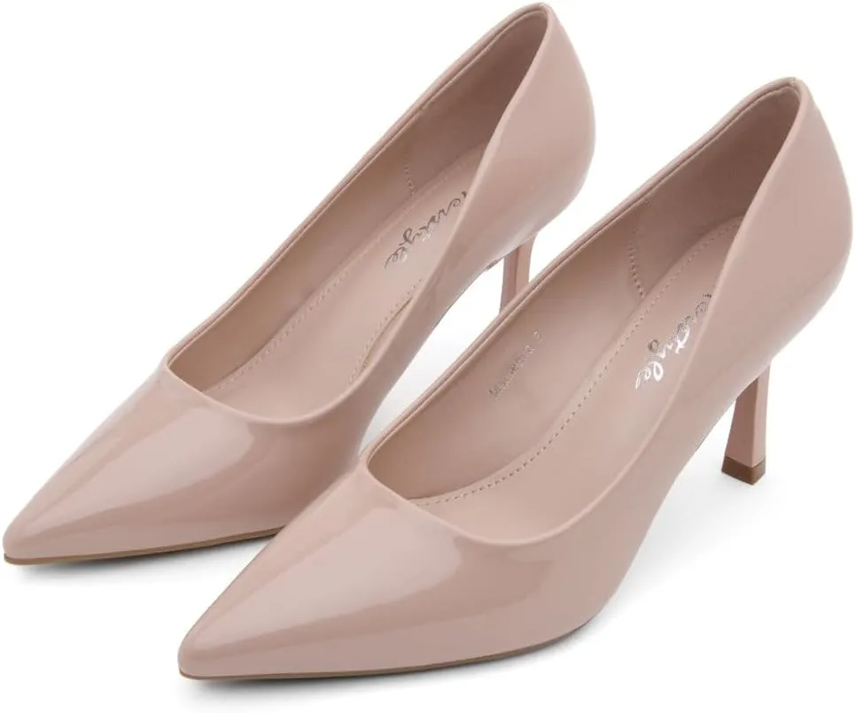 Herstyle Women's 3 Inch Stiletto Pumps ?C Comfortable Classic Pointed Closed Toe High Heels for Women, Fashionable Dressy Elegant Work Office Wedding Shoes