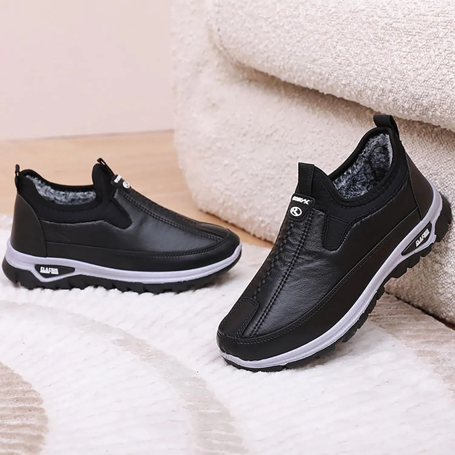 Hiking Boots for Women Winter Women's Shoes Leather Waterproof Warm Middle Elderly Ankle Boots Snow Boots