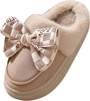 House Slippers for Woman Memory Foam Arch Support Fuzzy Slippers Slip On Bedroom Slippers Winter Warm Slippers Indoor