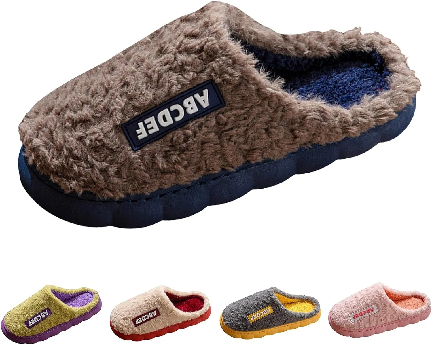 House Slippers for Woman Memory Foam Arch Support Fuzzy Slippers Warm Bedroom Slippers Winter Soft Slippers Indoor