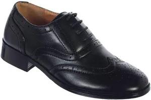 iGirlDress Boys Brown Black Wingtip Lace up Closure Formal Oxford Dress Shoes 5Toddler-5Youth