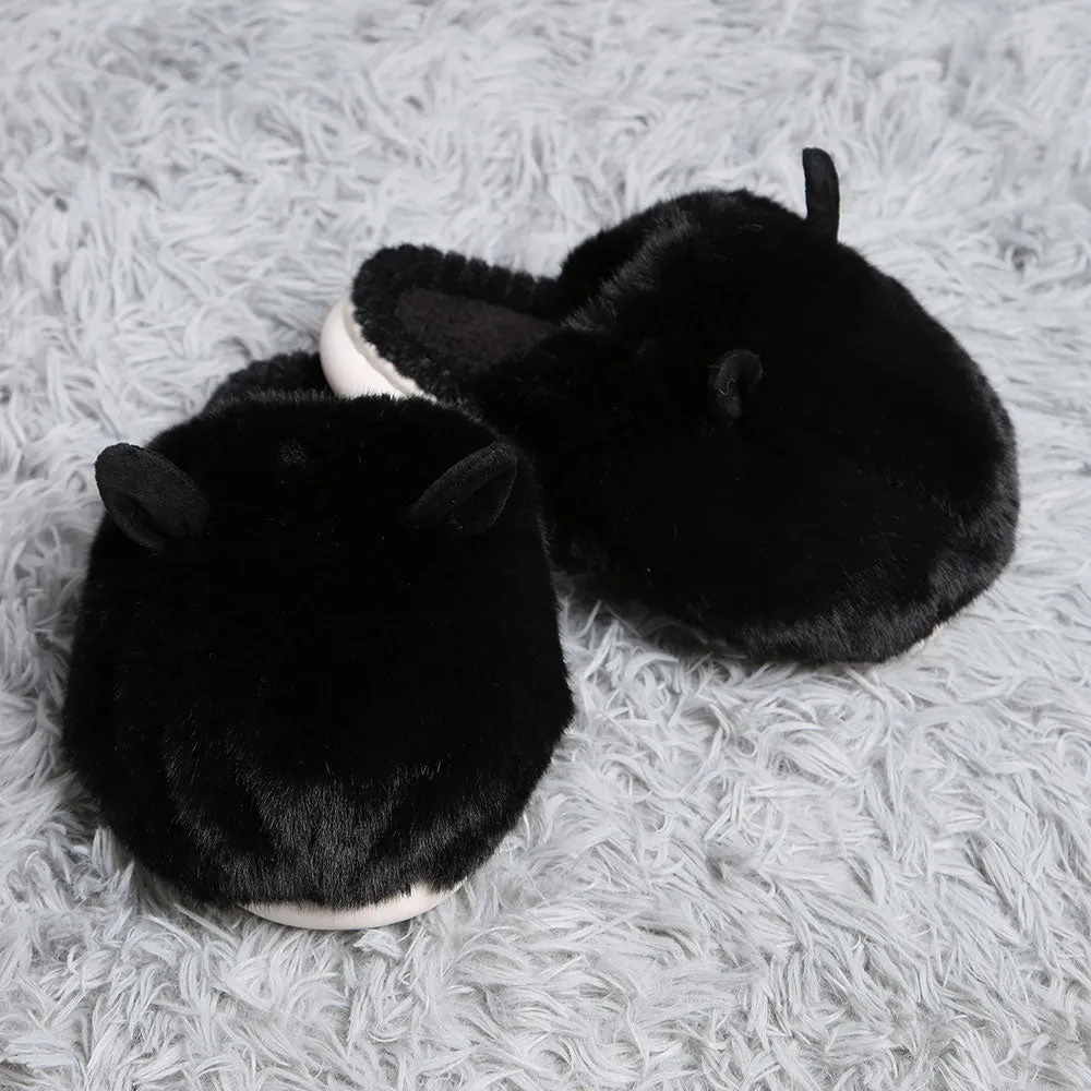 iLLASPARKZ Fuzzy Faux Fur Bunny Soft Home Indoor Floor Slippers