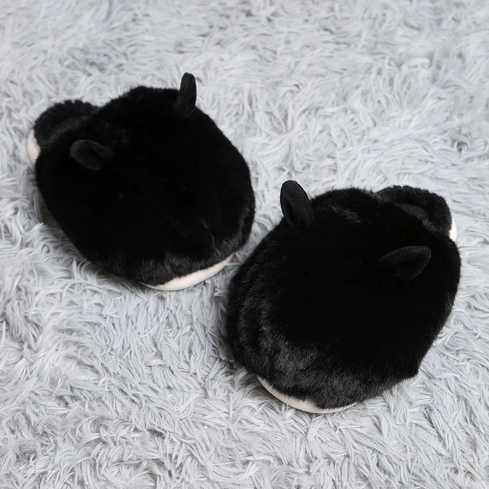 iLLASPARKZ Fuzzy Faux Fur Bunny Soft Home Indoor Floor Slippers
