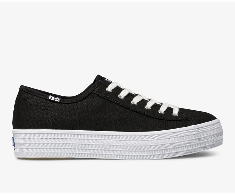 Keds Women's Triple Kick Sneakers- Black/ White