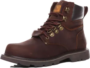 Kelsiop Leather Hiking Shoes Men's Waterproof Hunting Boots Tactical Desert Snow Boots Hiking Sneakers
