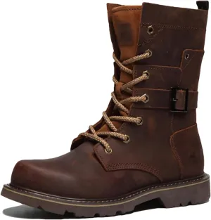 Kelsiop Leather Hiking Shoes Men's Waterproof Hunting Boots Tactical Desert Snow Boots Hiking Sneakers