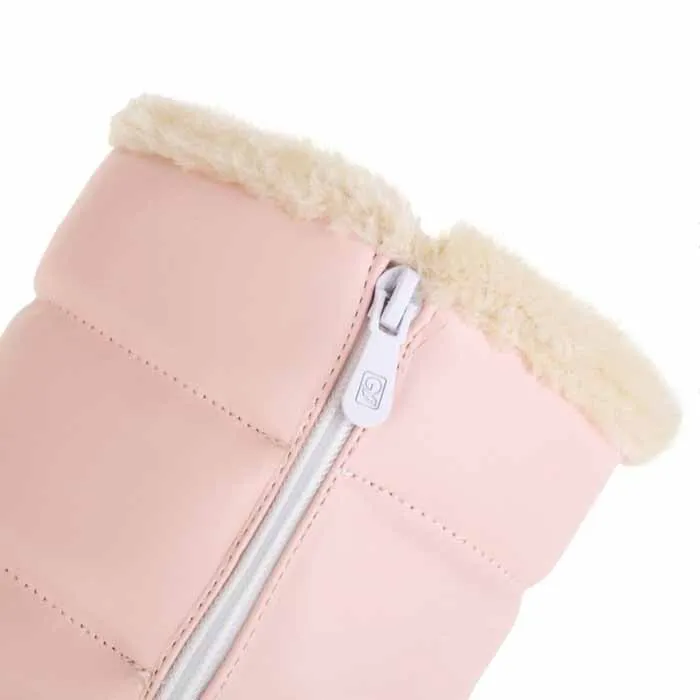 Ladies Warm Snow Boot Mid-calf Winter PU Leather Boots