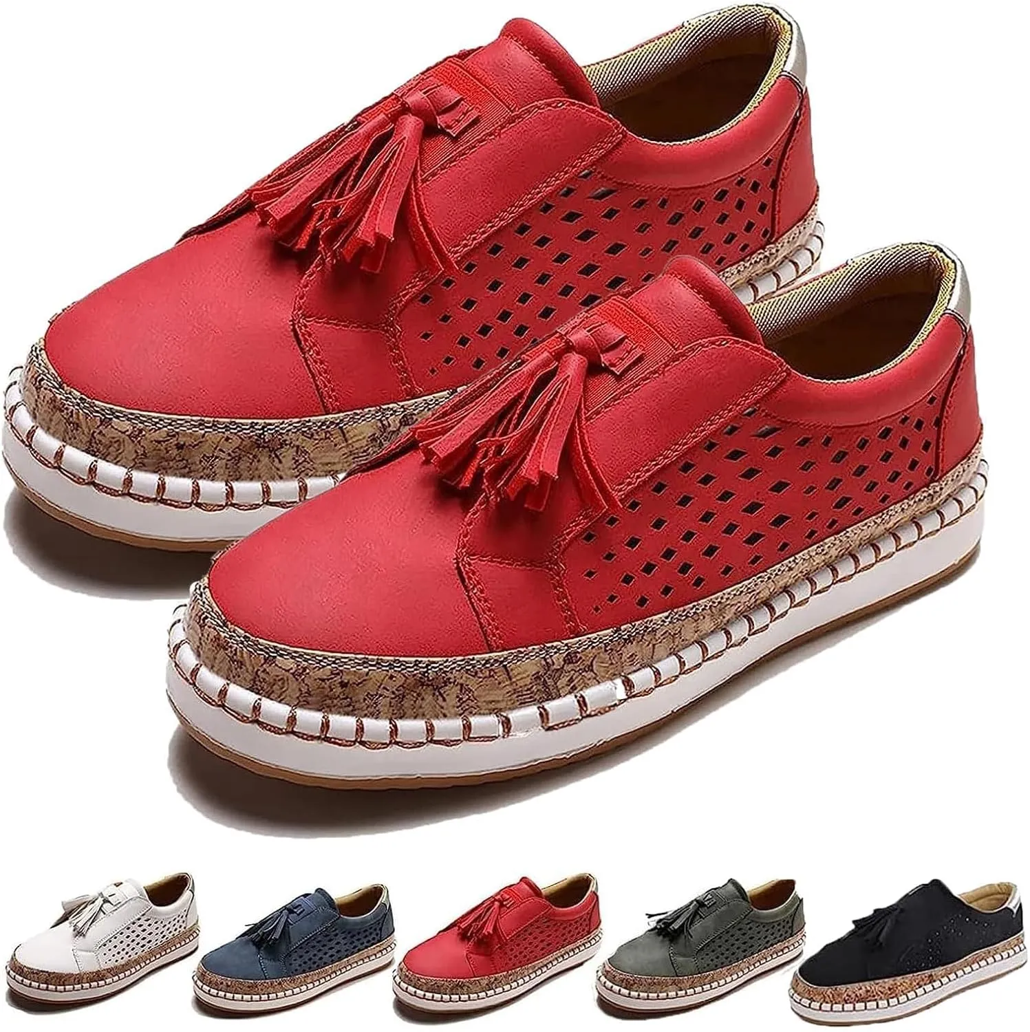 Libiyi Women's Comfy Orthotic Sneakers, Stylish Supportive Footwear for All-Day Comfort, Fashionable Green Sneakers (Size 9)