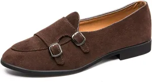 Men Driving Loafers Casual Classic Soft Rustproof Metal Suede Leather Boat Moccasins