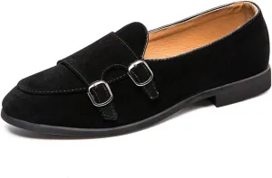 Men Driving Loafers Casual Classic Soft Rustproof Metal Suede Leather Boat Moccasins