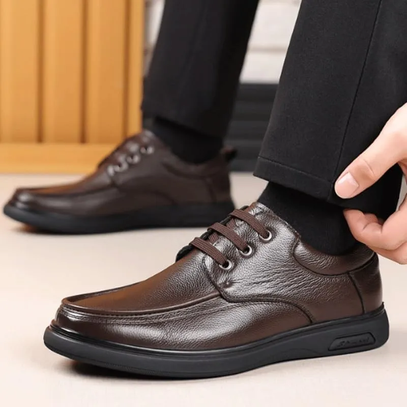 Men Elegant Loafers Luxury Oxford Shoes Men's Casual Genuine Leather Flats Soft Driving Walking Loafer Shoes Orthopedic Shoes