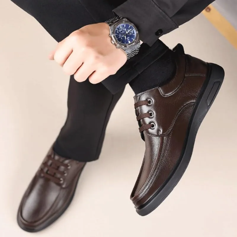 Men Elegant Loafers Luxury Oxford Shoes Men's Casual Genuine Leather Flats Soft Driving Walking Loafer Shoes Orthopedic Shoes