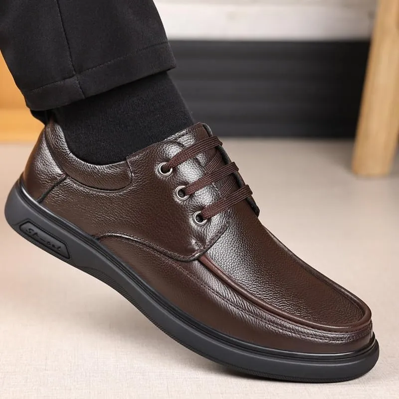 Men Elegant Loafers Luxury Oxford Shoes Men's Casual Genuine Leather Flats Soft Driving Walking Loafer Shoes Orthopedic Shoes