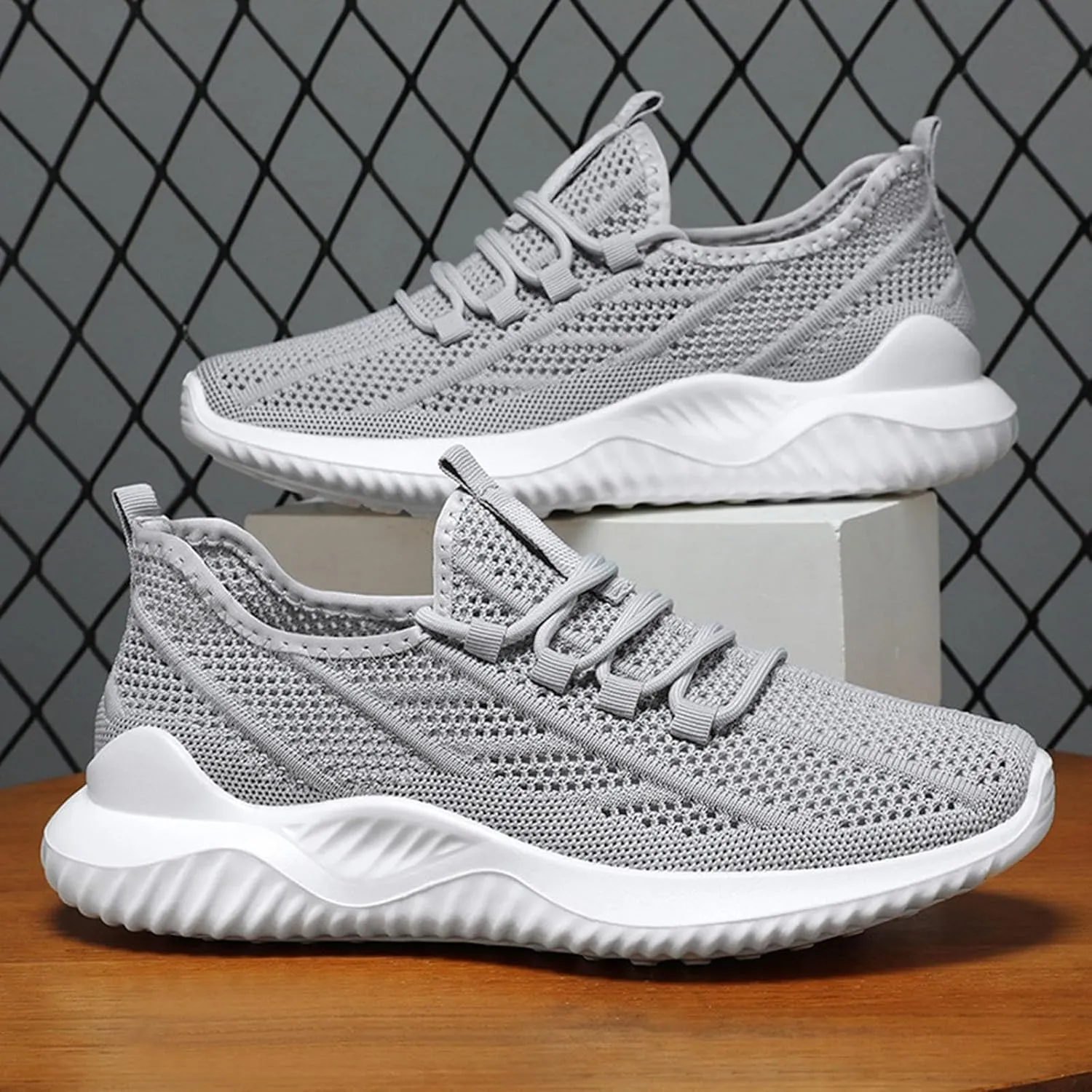 Men's Athletic Sneakers Lightweight Running Shoes Breathable Performance Fitness Footwear