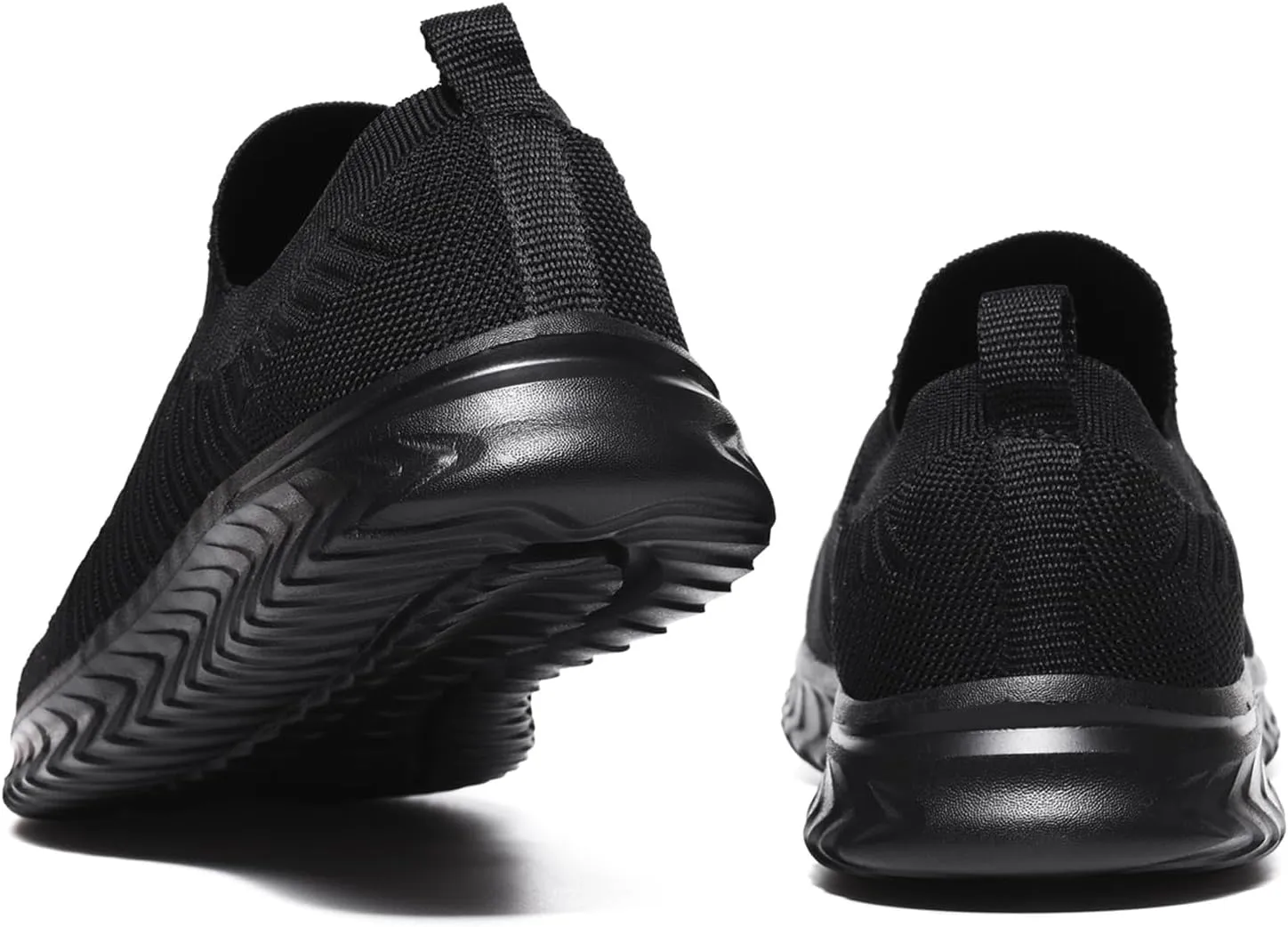 Men's Breathable Knit Walking Tennis Gym Slip On Laceless Sneakers