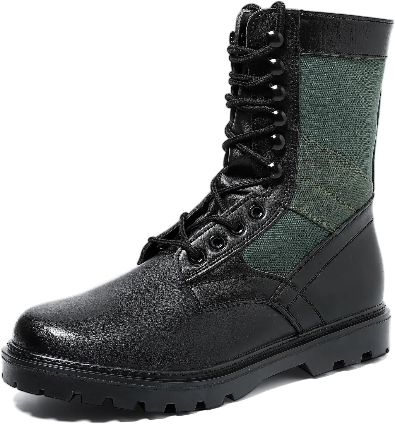 Men's Breathable Leather Tactical Military Work Boots Lightweight Hiking Motorcycle Combat Boots