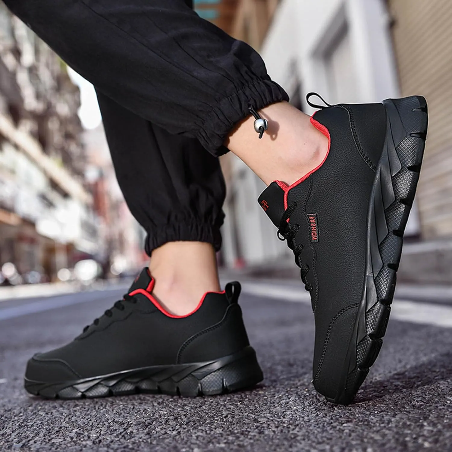 Men's Fashion Sneakers Mens Sneakers Casual Shoes Fashion Black Shoes Casual Tennis for Men Hiking Skateboarding