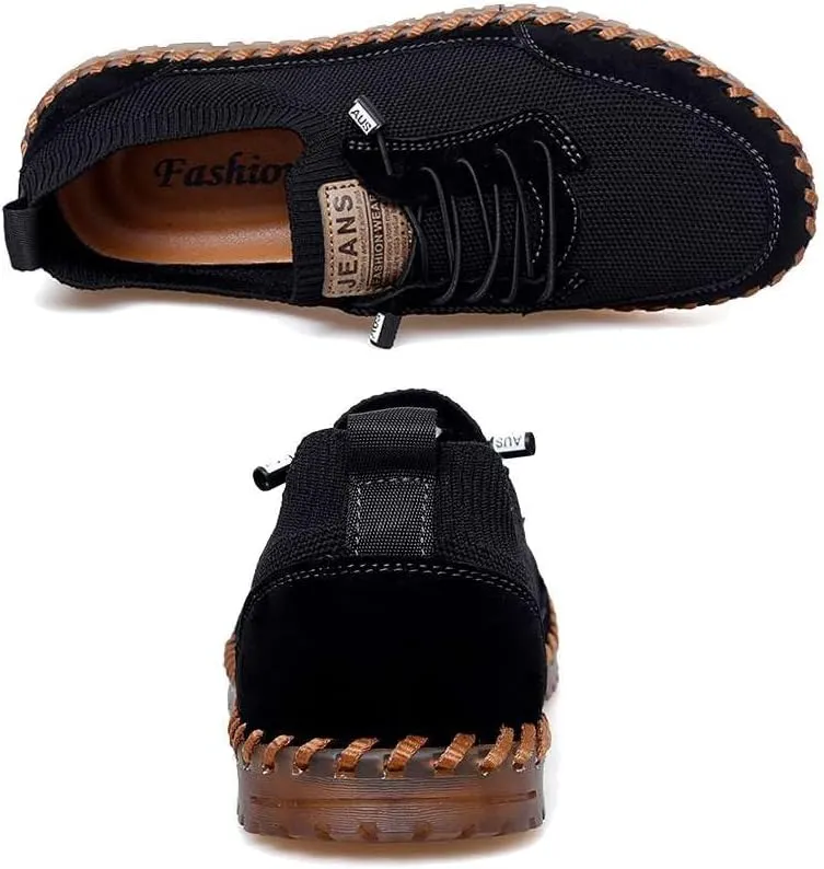 Men's Genuine Leather Loafer Shoes Slip On Soft Walking Driving Shoes