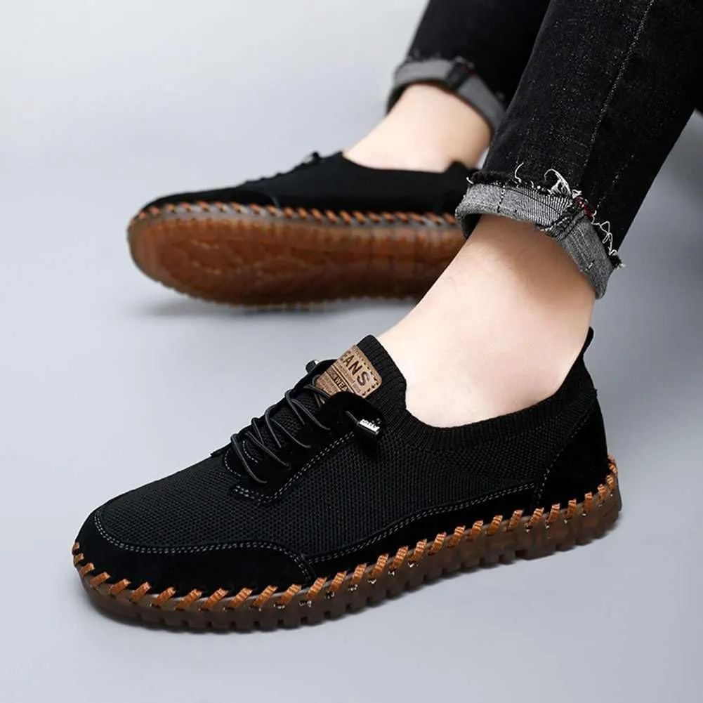 Men's Genuine Leather Loafer Shoes Slip On Soft Walking Driving Shoes