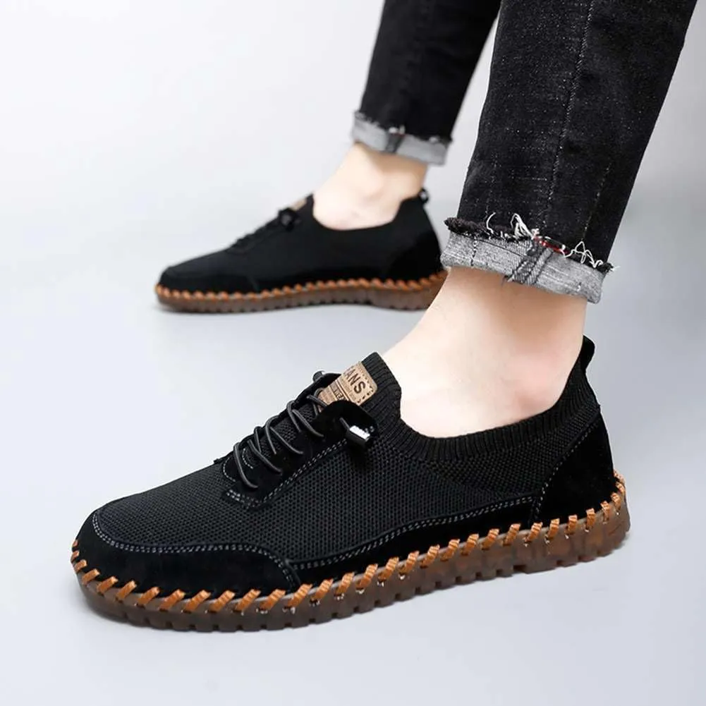 Men's Genuine Leather Loafer Shoes Slip On Soft Walking Driving Shoes