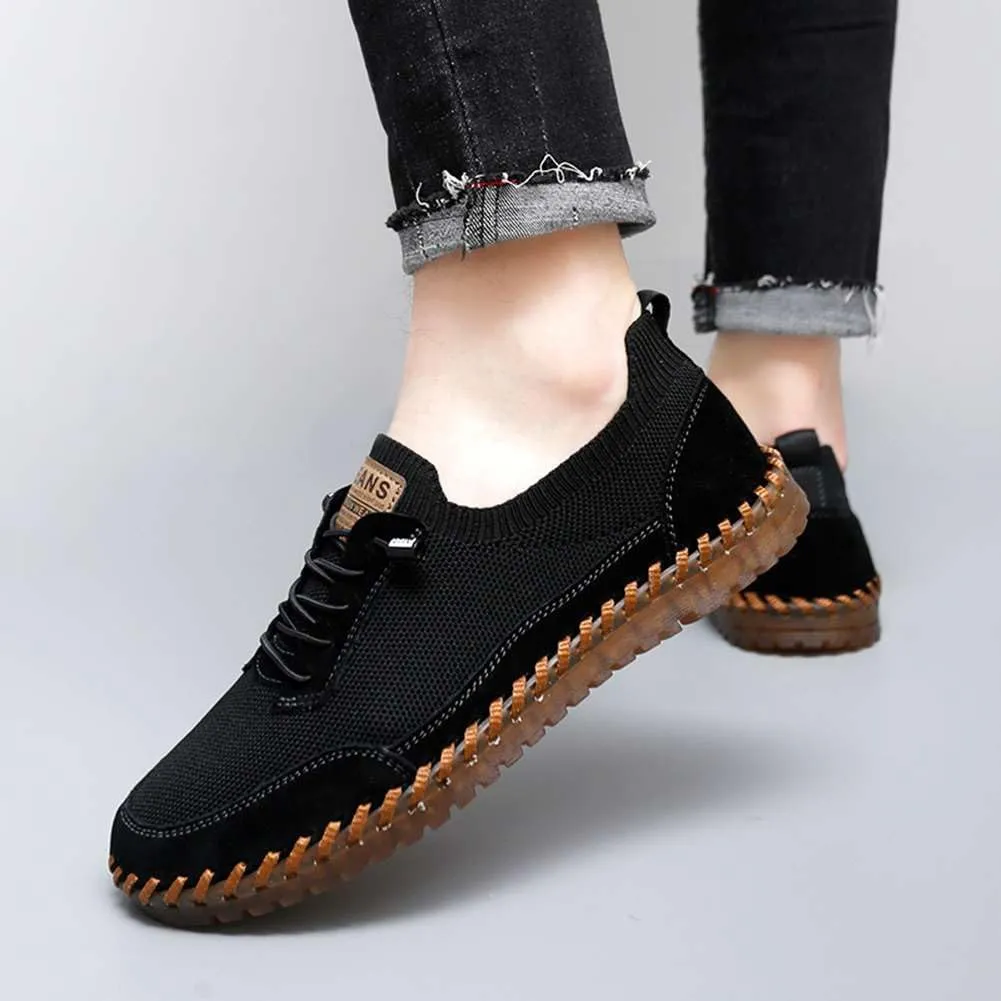 Men's Genuine Leather Loafer Shoes Slip On Soft Walking Driving Shoes